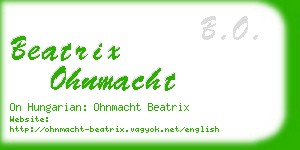 beatrix ohnmacht business card